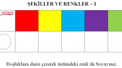 Renkler ve Şekiller – Mantık Etkinlikleri