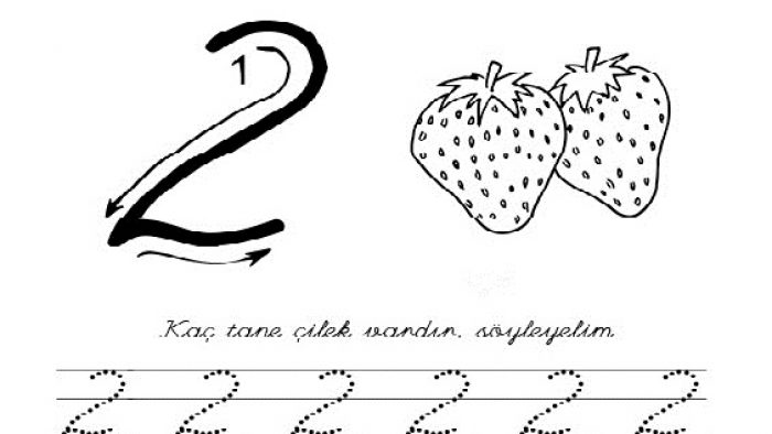 2 Rakamı Çizgi Çalışması