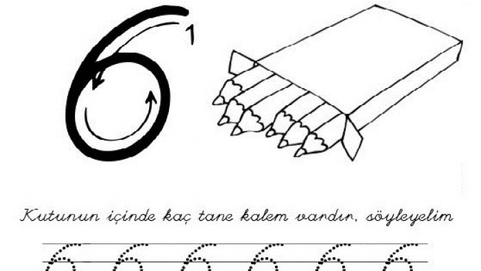 6 Rakamı Çizgi Çalışması