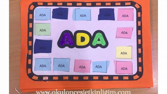 İsim Farkındalığı Çalışması – Boya ve Bul