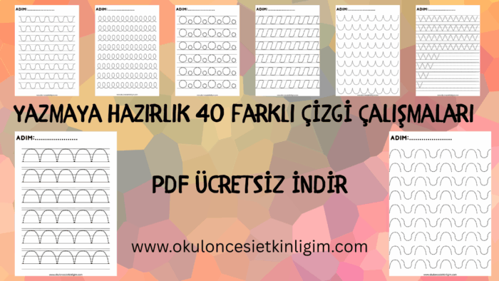 Yazmaya Hazırlık 40 Farklı Çizgi Çalışması – PDF Ücretsiz İndir