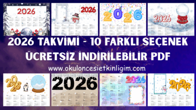2026 TAKVİMİ – 10 FARKLI SEÇENEK – Kullanıma Hazır ve Özelleştirilebilir